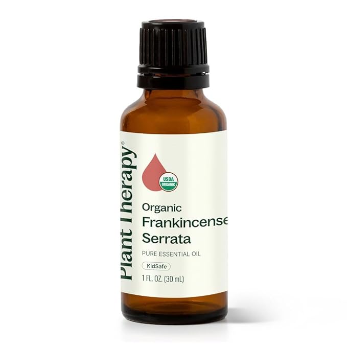Plant Therapy Organic Frankincense Serrata Essential Oil 100% Pure, USDA Certified Organic, Undiluted, Natural Aromatherapy, Therapeutic Grade 30 mL (1 oz)