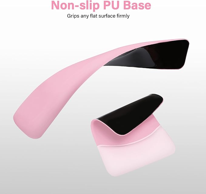 MOSISO Wrist Rest Support for Mouse Pad&Keyboard Set, Rectangular Ergonomic Mousepad Non-Slip Base Home/Office Pain Relief&Easy Typing Pad with Neoprene Cloth&Raised Curved Memory Foam, Pink