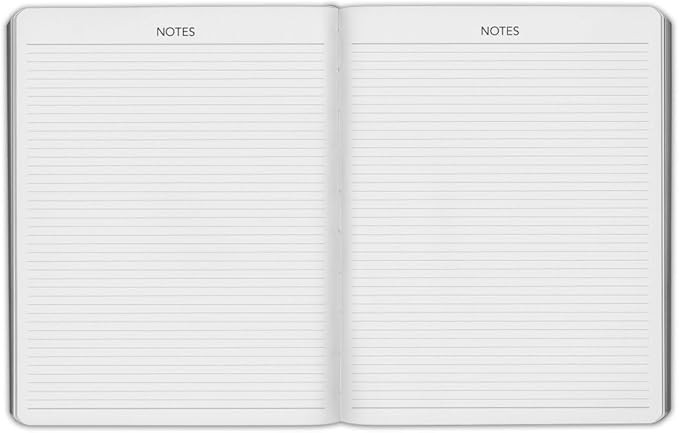 Harbor Weekly Journal Notebook Planner 2025-2026 - Lined, Durable Faux Leather, Softcover, 176 Quality Pages, For Men and Women, For Writing, Work & Travel, Cambridge Cognac - 9x7"