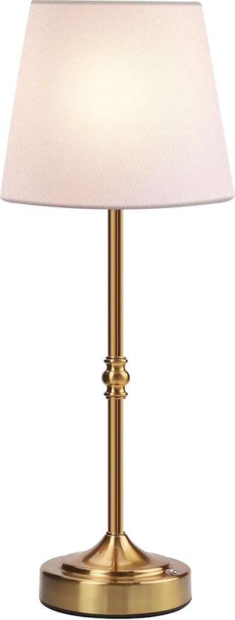 Rechargeable Cordless Lamp, 5000mAh Battery Operated Table Lamp, Wireless 3-Level Dimmable Touch Lamp, Portable Night Bedside Brass Lamp, Desk Light for Home Decor, Patio, Restaurant, Dinning
