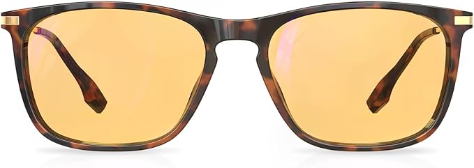 Goiteia Orange Blue Light Blocking Glasses-Retro 70s Blue Light Glasses for Men Women, Easier Sleep and Migraine Relief