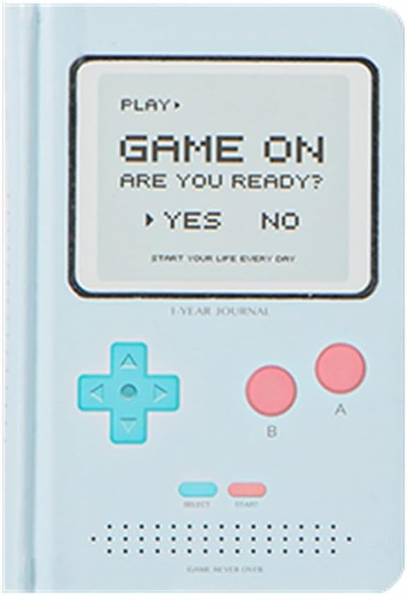 Undated Daily Planner 365 Days Notebook Game Design Pocket Organizer Appointment Book Journal Notebook A6 mini Cute Diary (Blue)