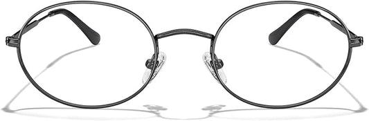 RB. Pilot Oval Reading Glasses for Women Men Blue Light Blocking Computer Thin Metal Full Rim Frame Readers