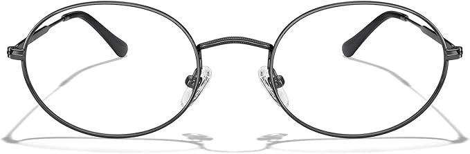 RB. Pilot Oval Reading Glasses for Women Men Blue Light Blocking Computer Thin Metal Full Rim Frame Readers