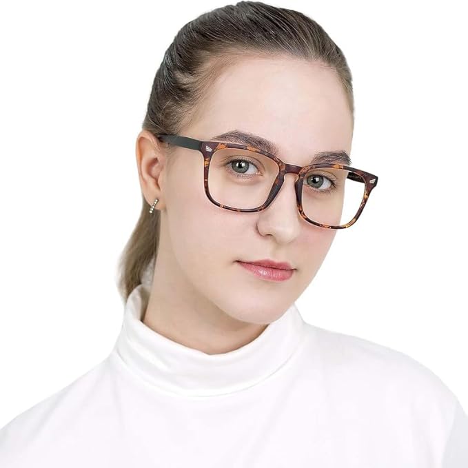 YEIN Bifocal Reading Glasses with Blue Light Blocking Lenses, Bifocal Reader for Women and Men, Vintage Square frame with Spring Hinge (+0.00/+2.00 magnification)