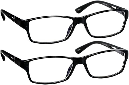 TruVision Readers Blue Light Blocking Reading Glasses 9604HP with Comfort Spring Hinges for Men and Women
