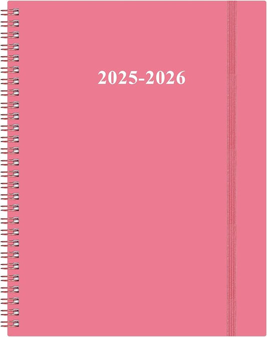 2025-2026 Planner - 17 Months Weekly & Monthly Planner from August 2025 - December 2026, Academic Planner 2025-2026 with Elastic Closure, Inner Pocket, 8.5" x 11", Pink