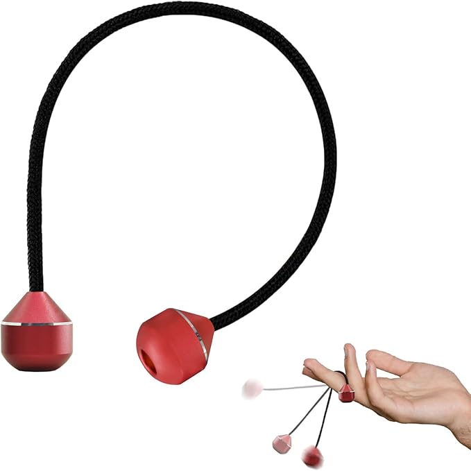 Fidget Beads, Metal Fidget Toy EDC Anxiety Relief Toy for Men Women Teens Skill Players Stress Relief Toys(A-Red)