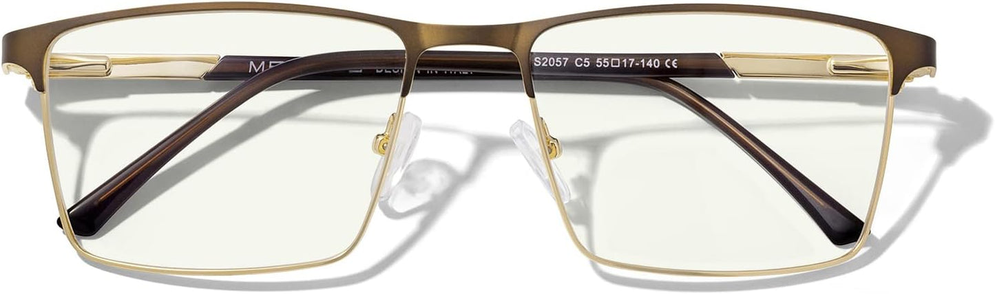 MERRY'S Men's Blue Light Blocking Glasses - Vintage Computer Reading Glasses for Men