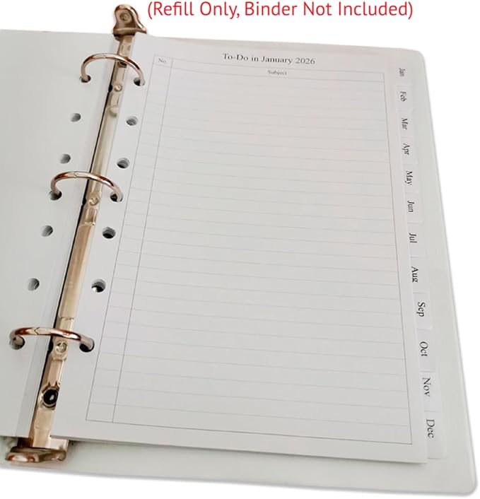 newestor 2025-2026 Monthly Planner Refills 5.5" x 8.5" for Mini Binder, 16 Months from Sep 2025 to Dec 2026, Desk Size
