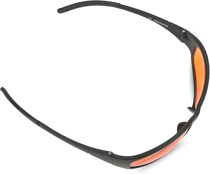 Blue Light Blocking Amber Glasses for Sleep 99.9 Percent Effective - Nighttime Eye Wear - Special Orange Tinted Glasses Help You Sleep and Relax Your Eyes