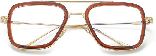 Tony Stark Style Blue Light Blocking Glasses for Men Women, Iron Man and Spider-Man Computer Gaming Glasses