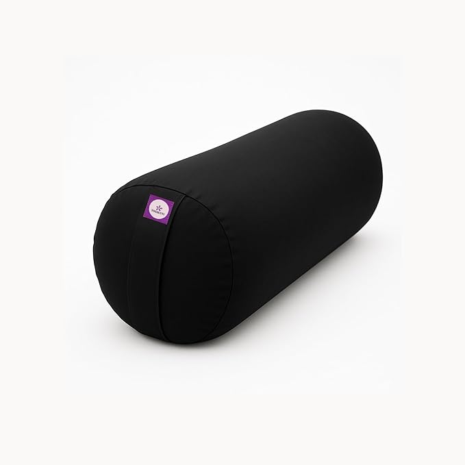 Yogikuti Iyengar Yoga Bolster for Restorative Yoga and Meditation – Lightweight Cotton Support Pillow with Handle for Easy Carry, Versatile for Pose Modification, Balance, Back Relief, and Relaxation