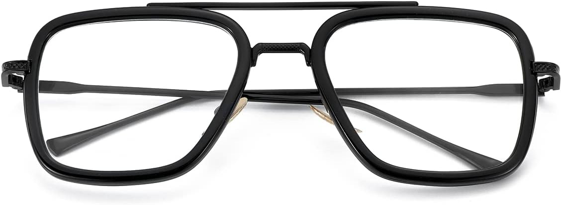 Tony Stark Style Blue Light Blocking Glasses for Men Women, Iron Man and Spider-Man Computer Gaming Glasses