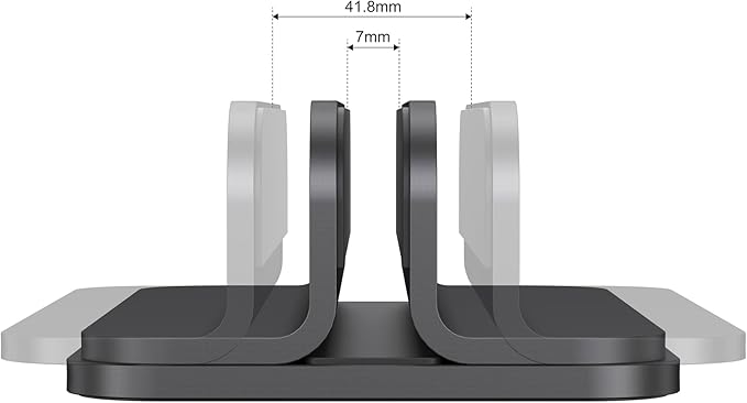 Aluminum Laptop Vertical Stand Organizer, Sturdy Laptop Computer Holder Desktop Stand Compatible with New Retina Apple MacBook Pro/Air, Mac mini and iPad Pro - Black