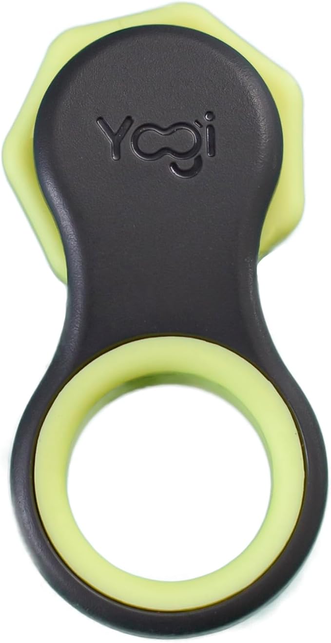 Yogi Fidget Toy – Silent Sensory Spinner for Adults & Kids – Stress Relief Fidgets for ADHD, Anxiety – Fidget Toys for Adults – Includes 5 Finger-Fit Rings – Work, School & Travel – Moonlight