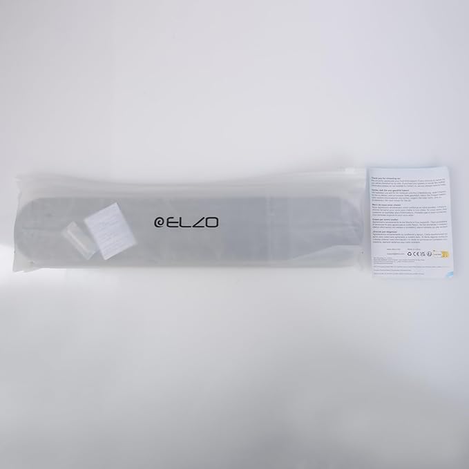 ELZO Wrist Rest for Keyboard, Soft Memory Foam Wrist Support, Ergonomic, Non-Slip for Computer Keyboard, Made Easy Typing & Relieve Wrist Pain, Black