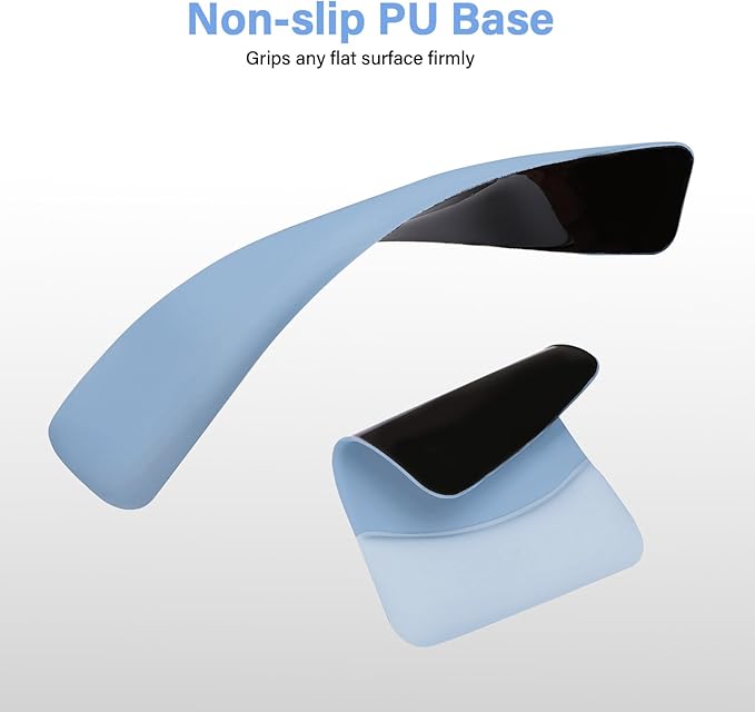 MOSISO Wrist Rest Support for Mouse Pad&Keyboard Set, Rectangular Ergonomic Mousepad Non-Slip Base Home/Office Pain Relief&Easy Typing Pad with Neoprene Cloth&Raised Curved Memory Foam, Stone Blue