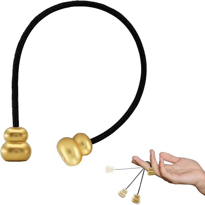 Fidget Beads, Metal Fidget Toy EDC Anxiety Relief Toy for Men Women Teens Skill Players Stress Relief Toys(B-Gold)