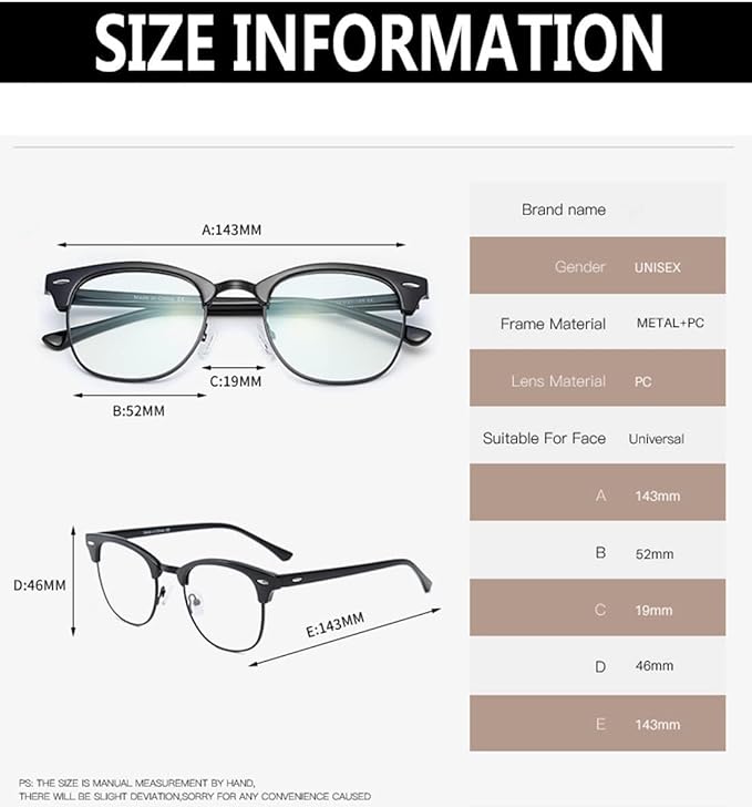 Half frame Retro Semi Rimless Photochromic Lens Glasses Blue Blocking Eyewear For Men Women (3 Pack Reading 1.25 X)