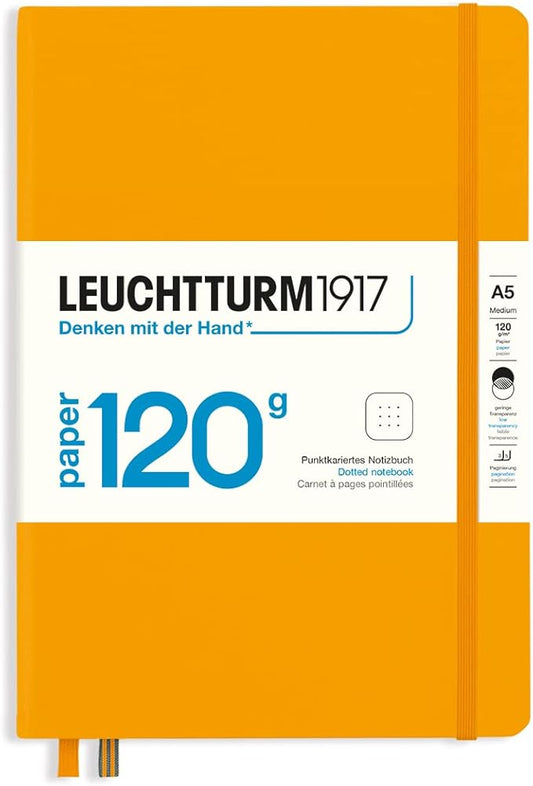 LEUCHTTURM1917 - 120G Special Edition - Medium A5 Dotted Hardcover Notebook (Rising Sun) - 203 Numbered Pages with 120gsm Paper