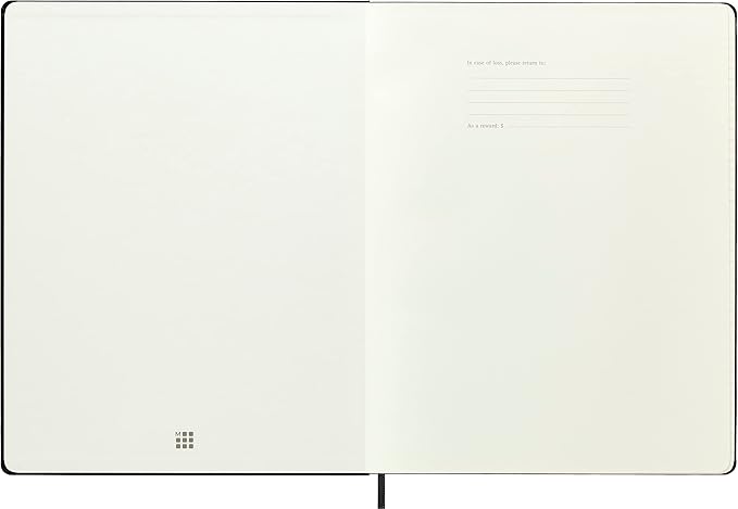 Moleskine Classic Notebook, Hard Cover, XXL (8.5" x 11") Ruled/Lined, Black, 192 Pages (Pack of 12)