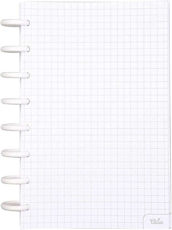 Talia Discbound Notebook Refills (Grid Pages, Junior (5.5in x 8.5in))