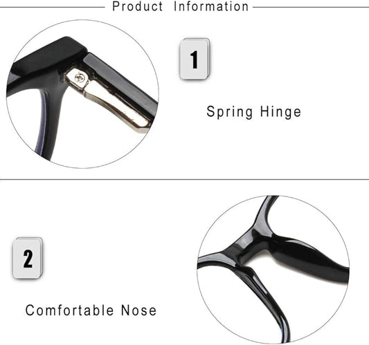 SIGVAN Progressive Multifocal Computer Glasses Women Men Blue Light Blocking Reading Glasses Spring Hinge Readers