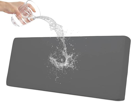 Easy-Going 100% Waterproof Oversized Sofa Seat Cushion Slipcovers Couch Cushion Cover Stretch Furniture Protector for Kids, Pets (Oversized Sofa Cushion, Gray)