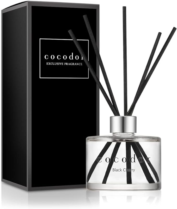 COCODOR Signature Reed Diffuser Set/Black Cherry / 6.7oz /1 Pack/Home Fragrance Diffuser, Oil Scent Diffuser for Bathroom Shelf Decor