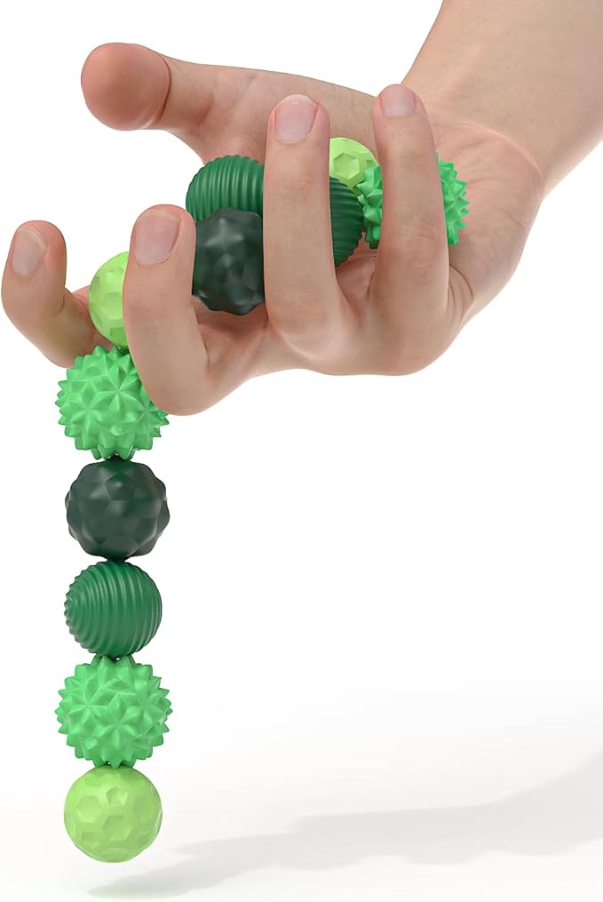 Magnetic Sensory Balls Fidget Toys - 8pcs Attraction Balls with Textures Silicone Shell for Adults,Stress Relief Toy for Autism Anxiety,Desk Fidget Toys,Stocking Stuffers for Teens Womens Gifts