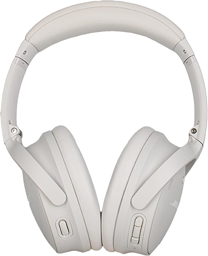 Bose QuietComfort Wireless Over-Ear Active Noise Canceling Headphones (884367-0200) Bundle Including: P-Bank Battery, Headphone Holder, Goby Labs Headphone Cleaner, Fiber Cloth (Renewed)