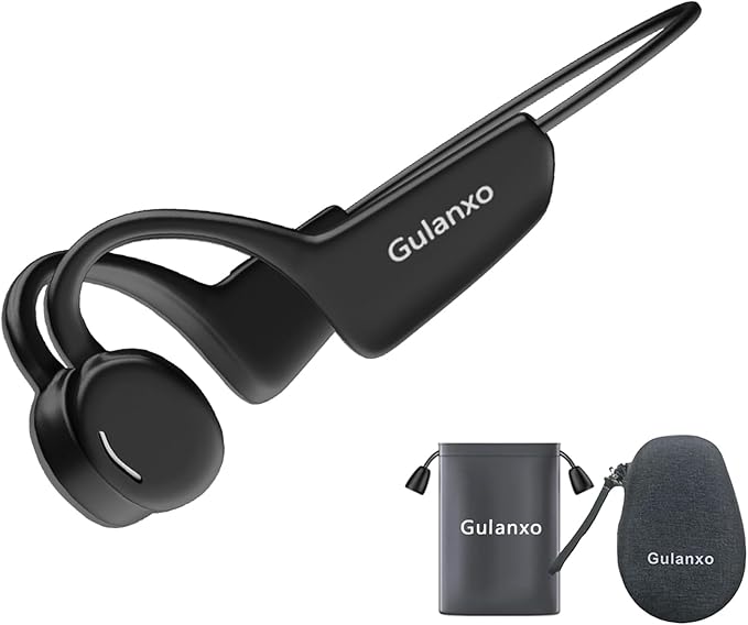 Open Ear Headphones, Open Wireless Earphones, 15HBluetooth Playback 5.3 Sports Earphones, Built-in Microphone, Suitable for Sports Running,Exercise (Black)