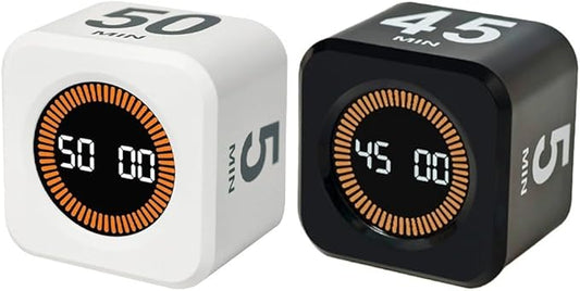 Interactive Digital Pomodoro Style Timer Unique Hexagonal Design for Enhancing Focus in For Kids' Activities (black)