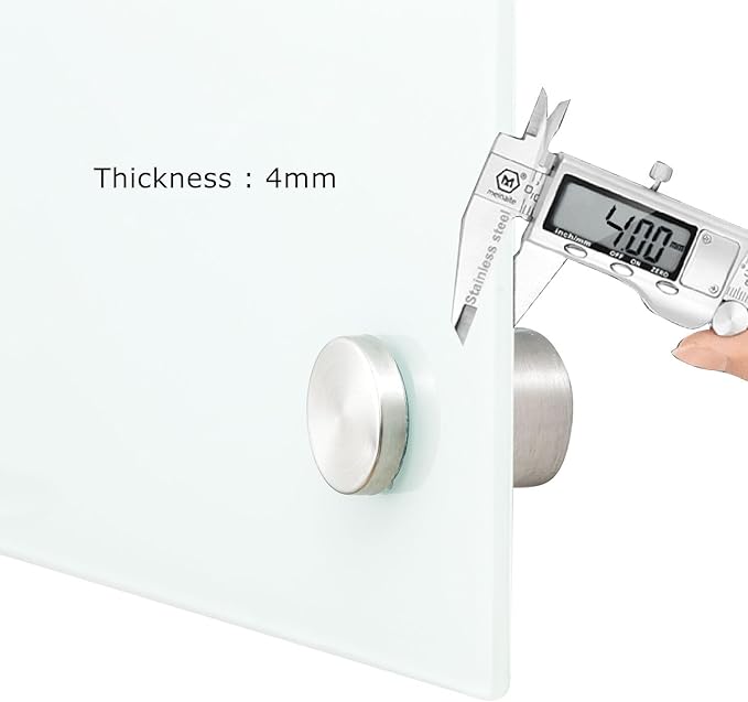 Glass Whiteboard Magnetic Dry Erase White Board 4'x 3' Framless White Surface