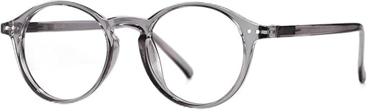 Blue Light Blocking Glasses Round Retro Computer Gaming Glasses Women Men UV Protection AB3303 (Grey)