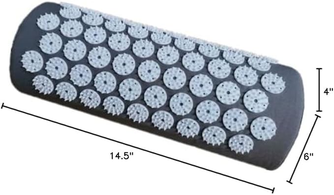 Acupressure Massager Pillow Acupuncture Massage Neck Back Head Pain Relief, Relieves Muscle Stress Relaxation, Grey