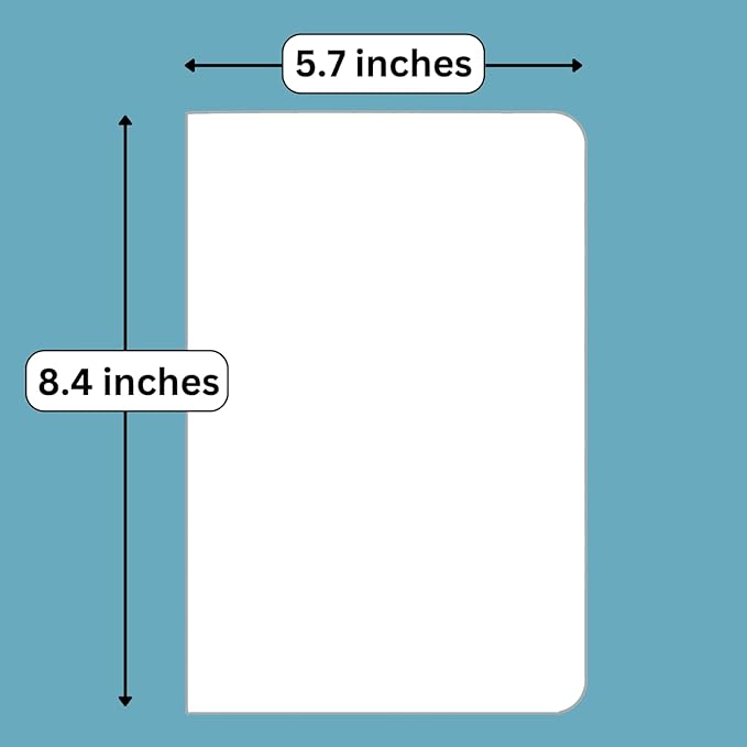 RICCO BELLO Hardcover Dot Grid Journal Notebook, Lay Flat Design, Pen Holder, 5.7 x 8.4 inches, Thick 160 gsm Paper, 80 sheets/160 pages (Black Moon Stars)