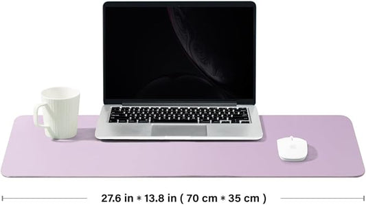 Cork Desk Mat - Dual-Sided Desk Pad for Office and Home - Desk Organization and Accessories - Ideal for Large Mouse Pad and Desk Mats on Top of Desks(Purple,27.6"x 13.8")