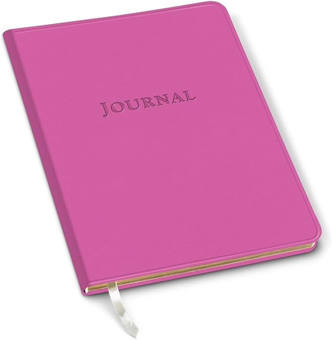 Gallery Leather Journal Notebook - 192 Pages, Softcover, For Men and Women, For Writing, Work & Travel, Handcrafted - Caribbean Fuchsia - 9.75 x 7.5, Large Lined