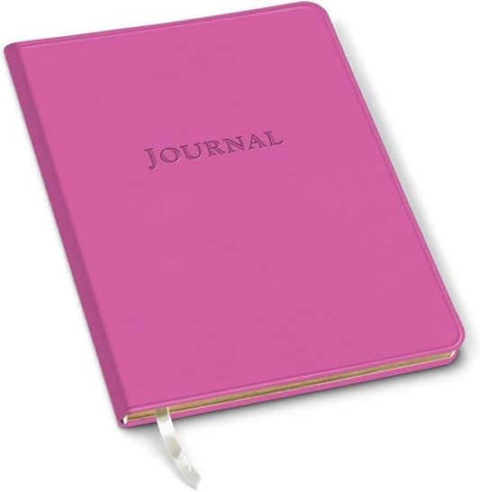Gallery Leather Journal Notebook - 192 Pages, Softcover, For Men and Women, For Writing, Work & Travel, Handcrafted - Caribbean Fuchsia - 9.75 x 7.5, Large Lined