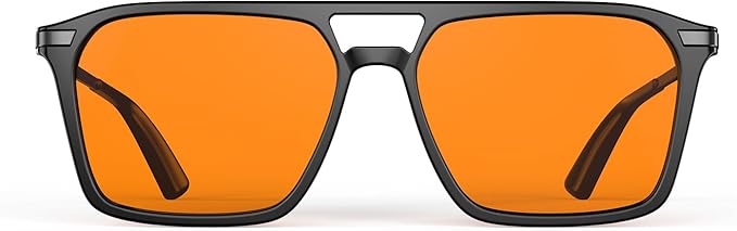 Goiteia Orange Blue Light Blocking Glasses-Retro 70s Blue Light Glasses for Men Women, Easier Sleep and Migraine Relief
