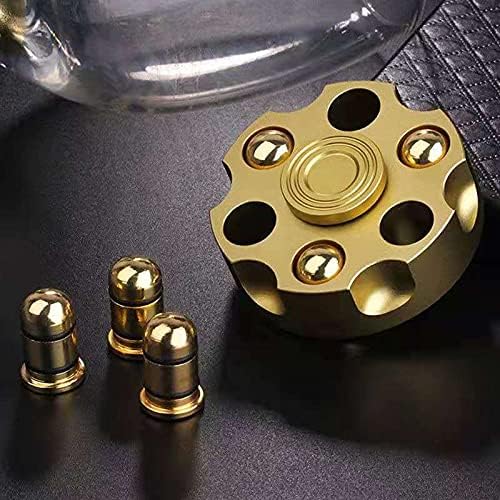 Alloy Metal Fidget Spinners Toy for Kids Adults- Cool Sensory Handheld Finger Hand Cube Spiner for Stress Relief, Desk Toys Gift for Office, Holiday Stocking Stuffer, Chirstmas Present Gold