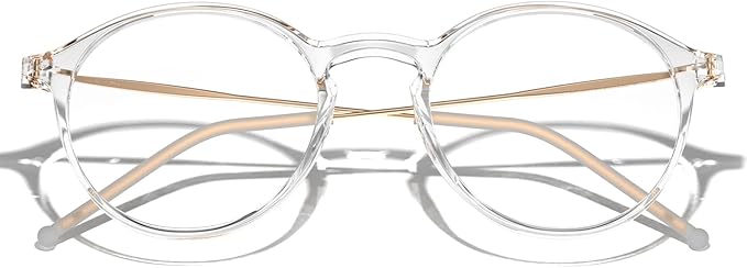 VISOONE Round Lightweight Blue Light Blocking Glasses Women Men Fashion Cute Thin Eyewear Niko