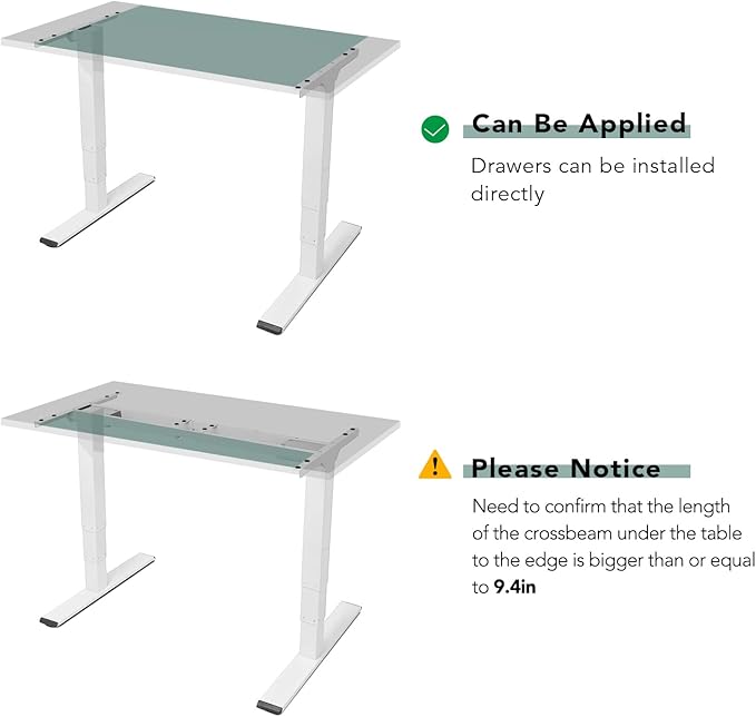 FLEXISPOT Under Desk Pull-Out Drawer Standing Desk Storage Organizer, Sliding Security Workstation Drawers (L, Black)