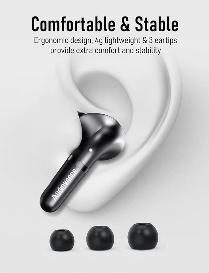 Euphony 501 Wireless Earbuds Bluetooth Headphones for iPhone and Android, Active Noise Cancelling Wireless Ear Buds (EU501)