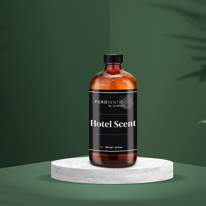 PuroSentido Hotel Signature Aroma Oil (500 ml) - Luxury Essential & Fragrance Oil for Diffusers and Humidifiers, Creamy Coconut, Warm Cashmere, Cool Spices & Sandalwood Home & Hotel Scent