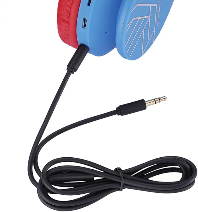 PowerLocus Bluetooth Headphones for Kids, Wireless Foldable Headphones Over Ear, Headphone with Microphone, 85DB Volume Limit, Wireless and Wired Headset with Micro SD, FM for Cellphones, Tablets, PC