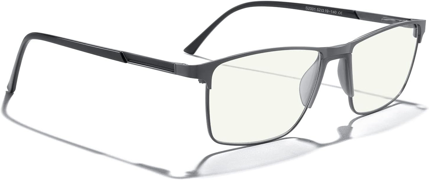 MERRY'S Fashion Blue Light Blocking Glasses - Reading Glasses Metal Frame Spring Hinge Readers for Men Eyeglasses