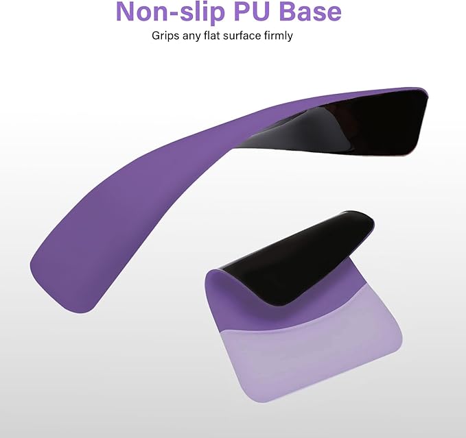 MOSISO Wrist Rest Support for Mouse Pad&Keyboard Set, Rectangular Ergonomic Mousepad Non-Slip Base Home/Office Pain Relief&Easy Typing Pad with Neoprene Cloth&Raised Curved Memory Foam,Imperial Purple